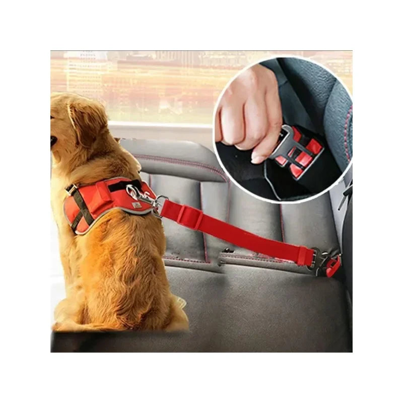 SecureRide Pet Safety Belt: Adjustable Car Restraint for Dogs