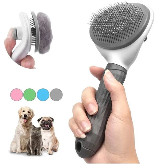 Self-Cleaning Pet Brush | Removes Shedding Hair for Dogs & Cats