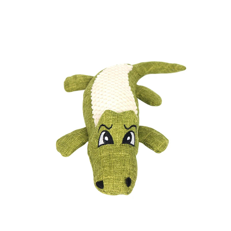 Croco-Chew Plush: Interactive Squeaky Dog Toy for Play & Dental Health