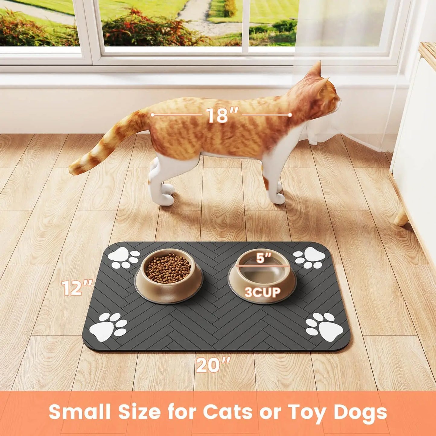 Pawtect Mat: Absorbent & Waterproof Pet Feeding Mat