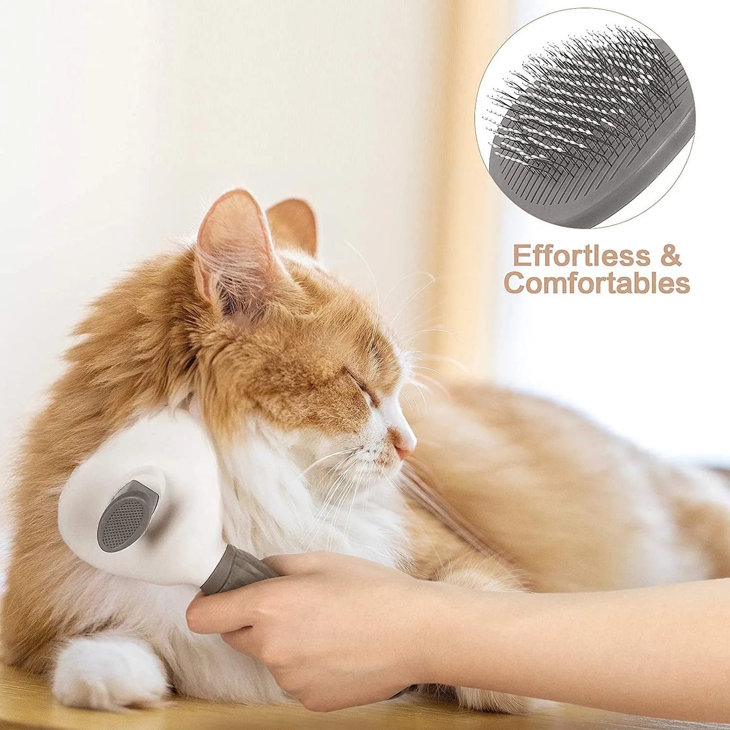 Self-Cleaning Pet Brush | Removes Shedding Hair for Dogs & Cats