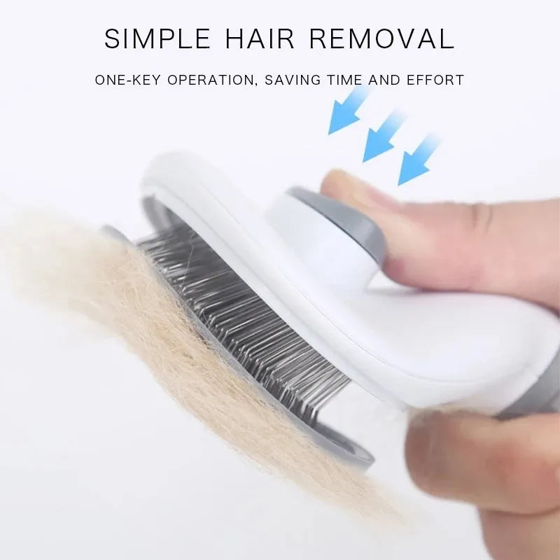 Self-Cleaning Pet Brush | Removes Shedding Hair for Dogs & Cats