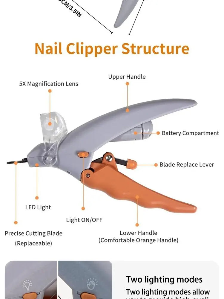 LED Pet Nail Clipper | Safe & Precise Trimming for Dogs & Cats