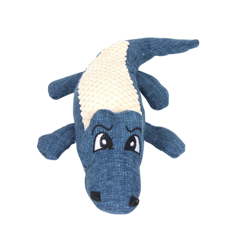 Croco-Chew Plush: Interactive Squeaky Dog Toy for Play & Dental Health